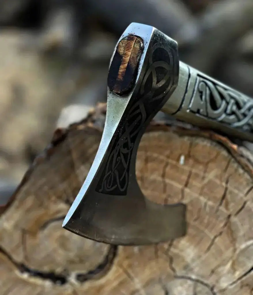 Norse Hammer Axe With Leather Cover
