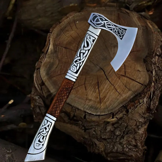 Norse Hammer Axe With Leather Cover