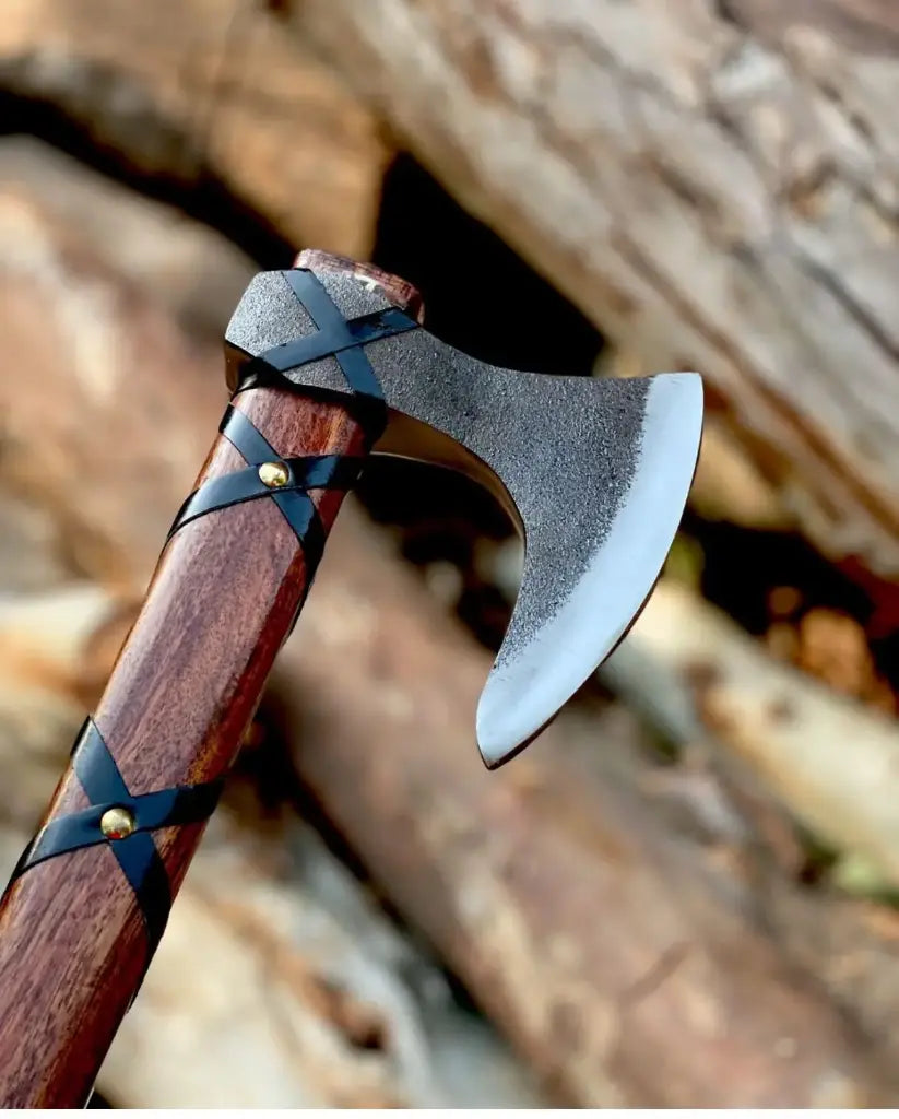 Viking Axe With Leather Cover