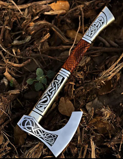 Norse Hammer Axe With Leather Cover
