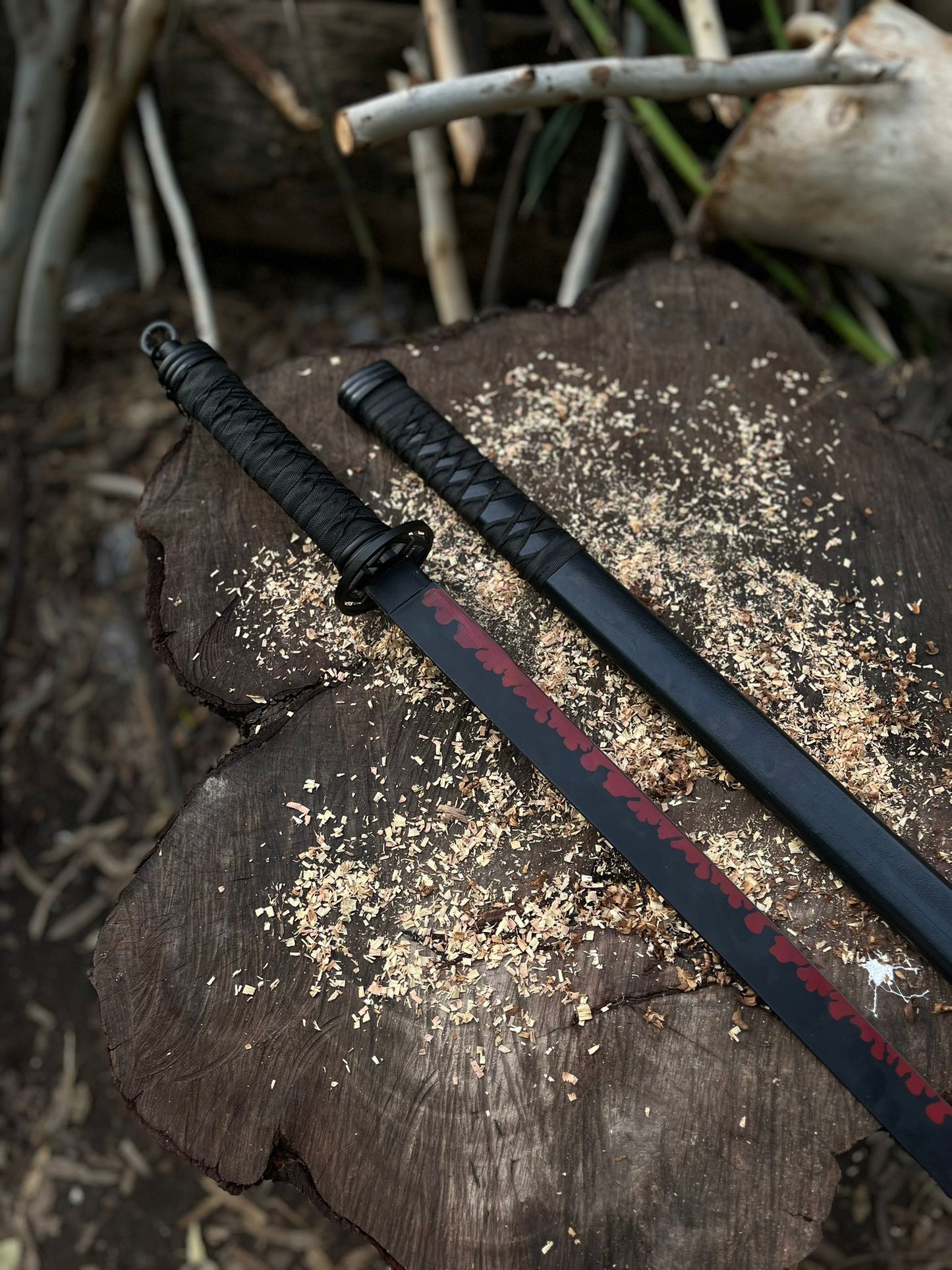 Red Blood Black Katana