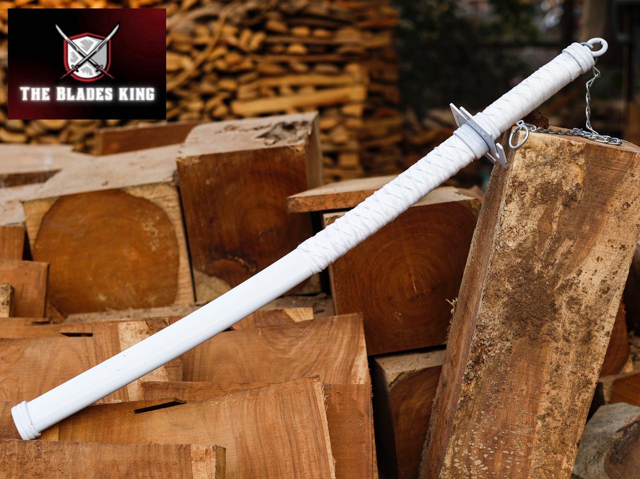 Zungesta White Katana – Hand-Forged Samurai Sword with Premium Steel Blade