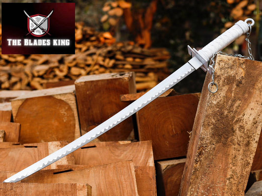 Zungesta White Katana – Hand-Forged Samurai Sword with Premium Steel Blade