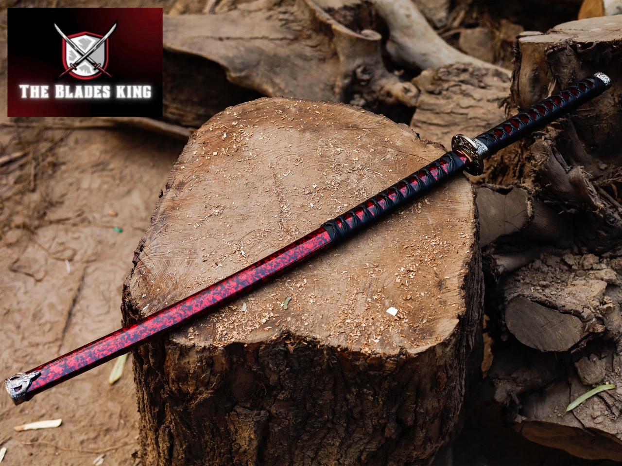 Premium Ninja Red Current Katana – Razor Sharp Full Tang Tactical Samurai Sword