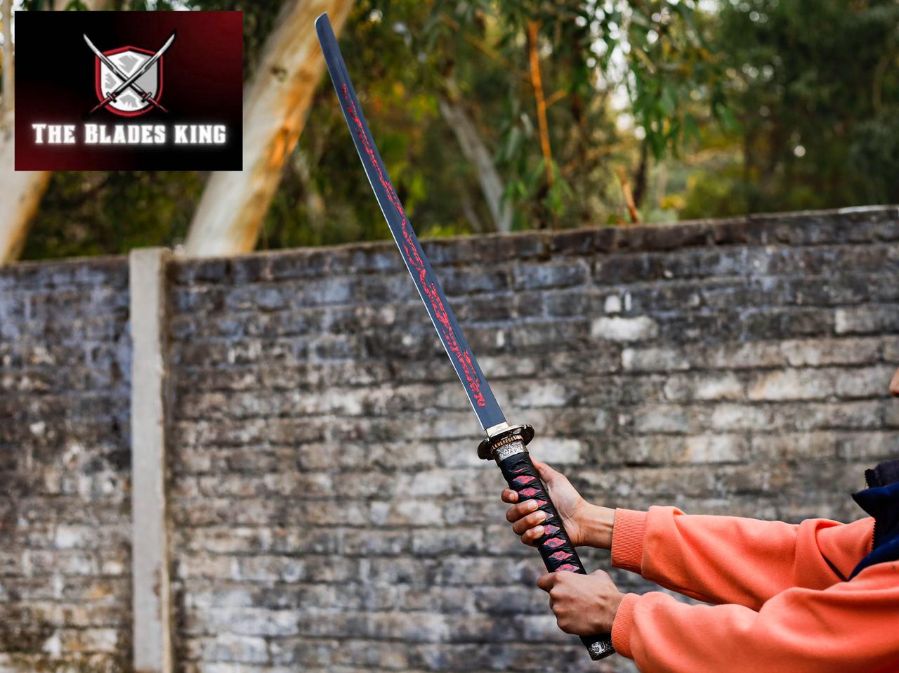 Premium Ninja Red Current Katana – Razor Sharp Full Tang Tactical Samurai Sword