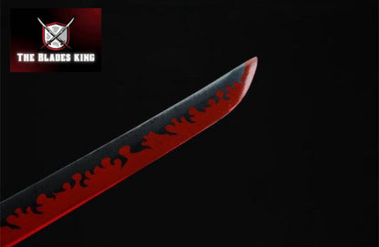 Rengoku's Katana from Demon Slayer - Handmade Carbon Steel Cosplay Sword