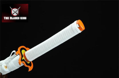 Rengoku's Katana from Demon Slayer - Handmade Carbon Steel Cosplay Sword