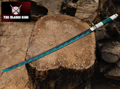Handmade Replica 38 Demon Slayer Sanemi's Green Sword Anime Series