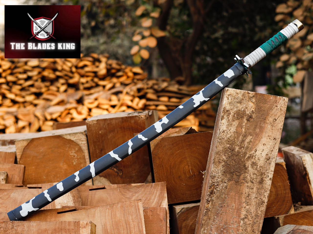 Handmade Replica 38 Demon Slayer Sanemi's Green Sword Anime Series