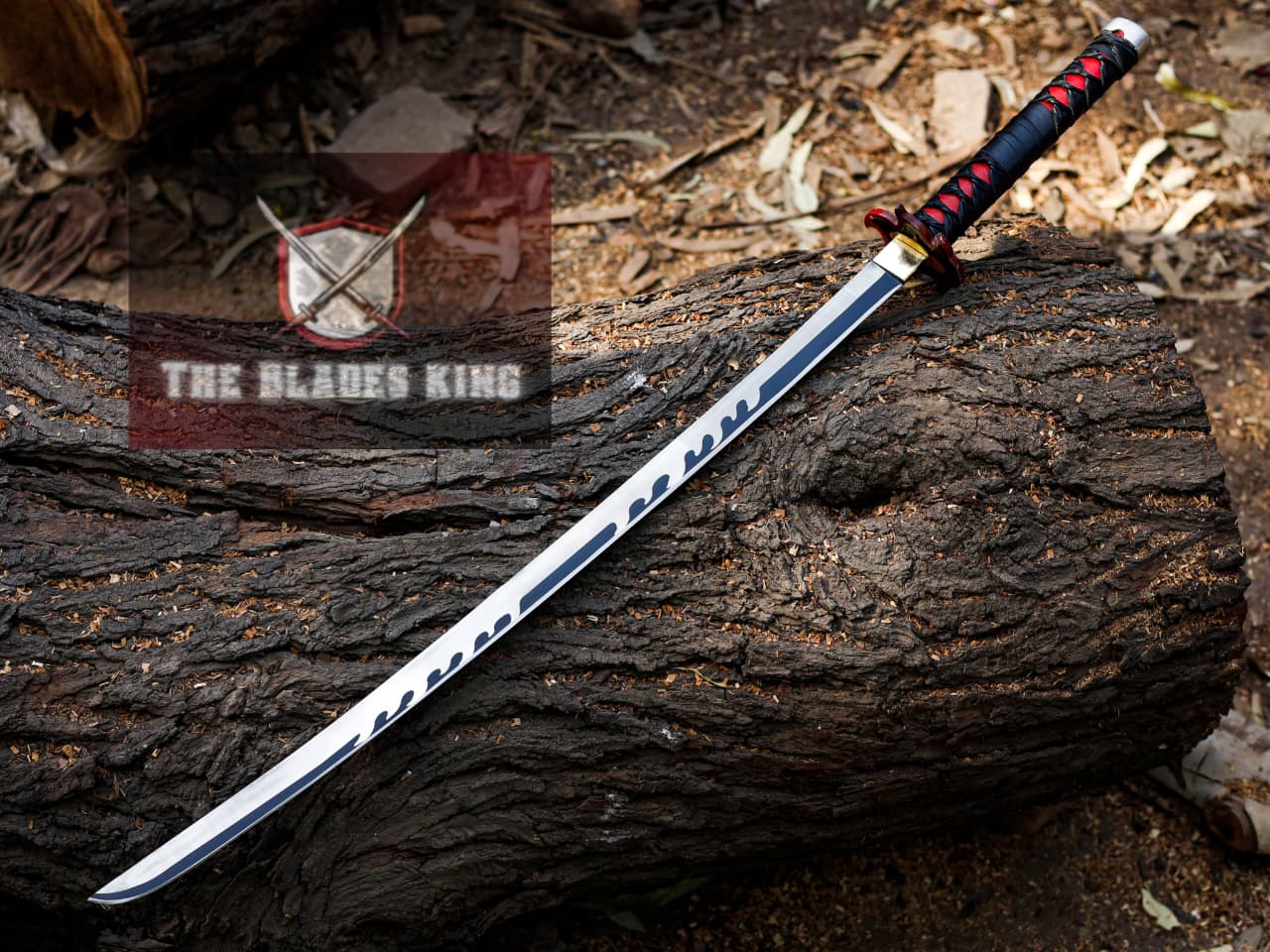 Rengoku's Katana from Demon Slayer - Handmade Carbon Steel Cosplay Sword
