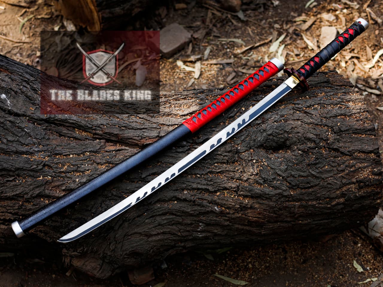 Rengoku's Katana from Demon Slayer - Handmade Carbon Steel Cosplay Sword