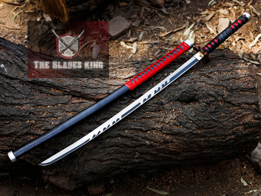 Rengoku's Katana from Demon Slayer - Handmade Carbon Steel Cosplay Sword