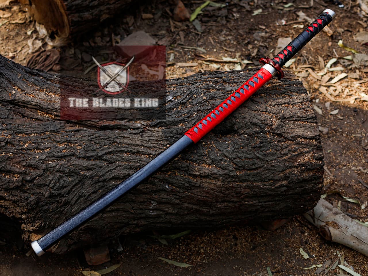 Rengoku's Katana from Demon Slayer - Handmade Carbon Steel Cosplay Sword