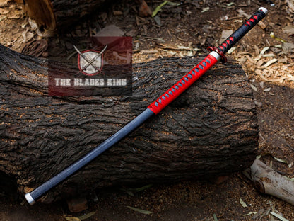 Rengoku's Katana from Demon Slayer - Handmade Carbon Steel Cosplay Sword